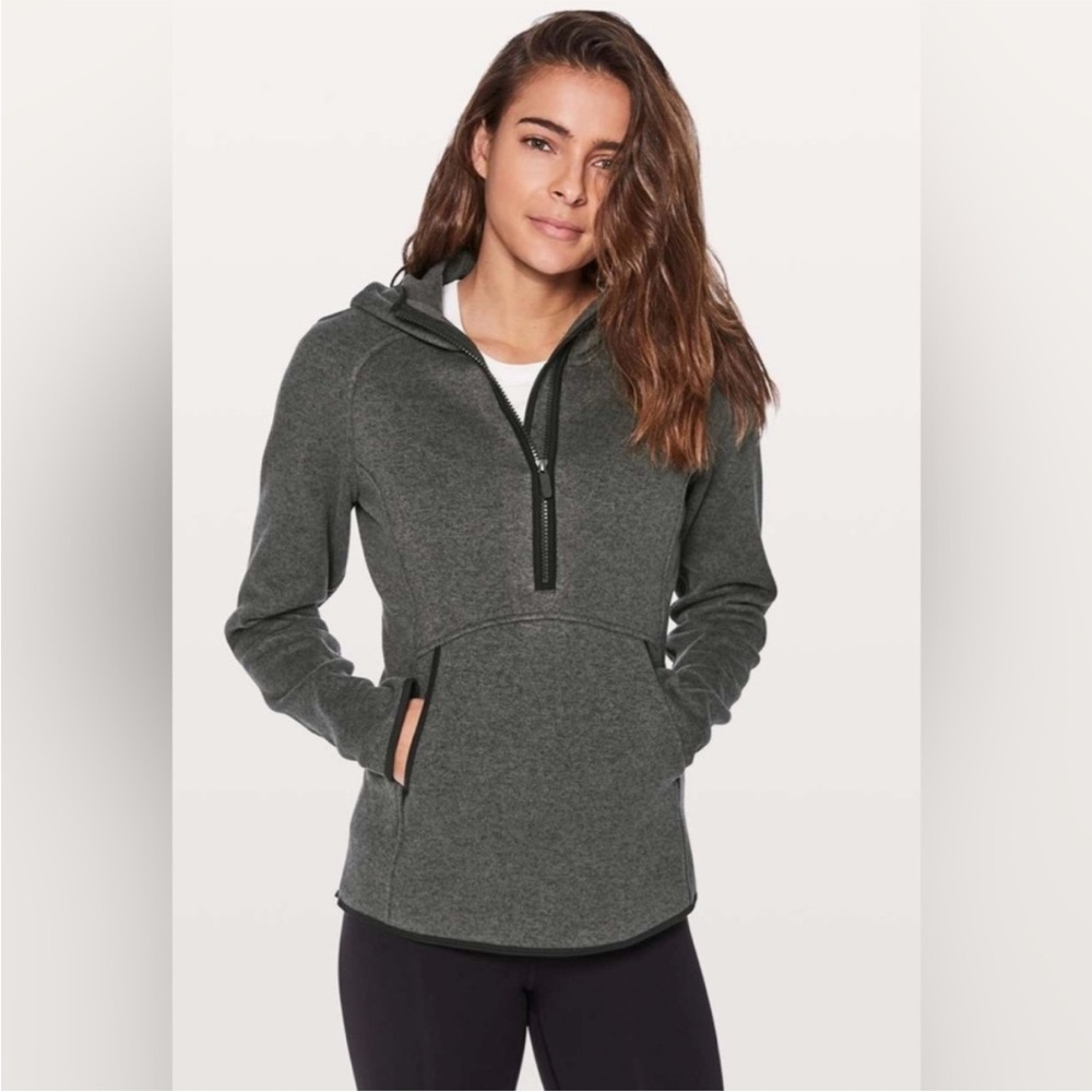 Lululemon Athletica Fleece and Thank You Gray Hoodie s6